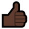 Thumbs Up - Black emoji on Microsoft